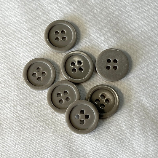 Button 4-Hole Grey Brown