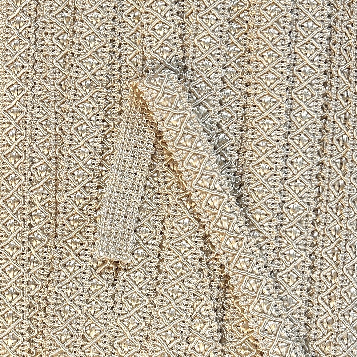 GIMP BRAID Zag 15mm French Cream Per meter / Mollies New Zealand