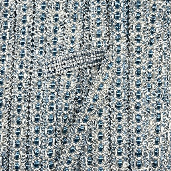 GIMP BRAID Fancy 15mm Ice Blue Per meter / Mollies New Zealand