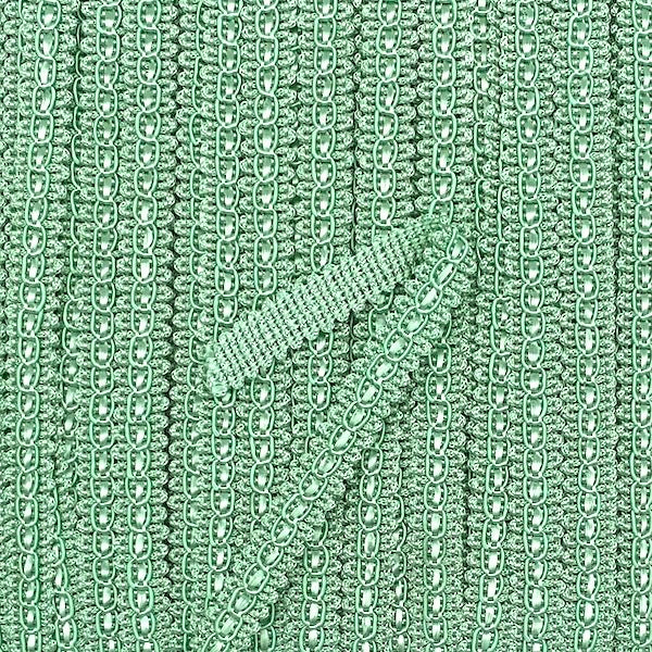 GIMP BRAID Fancy 15mm Mint Leaf Per meter / Mollies New Zealand