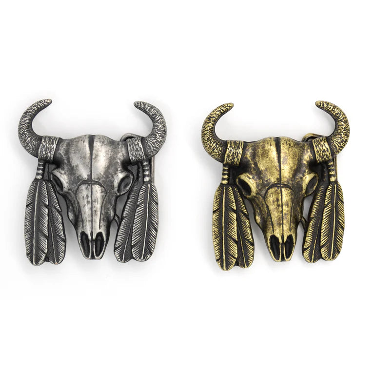 IVAN Steer Skull Trophy Buckle / Mollies New Zealand