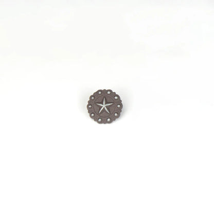 IVAN Berry Star Concho Antique Silver Rust 20mm (3 4") / Mollies New Zealand