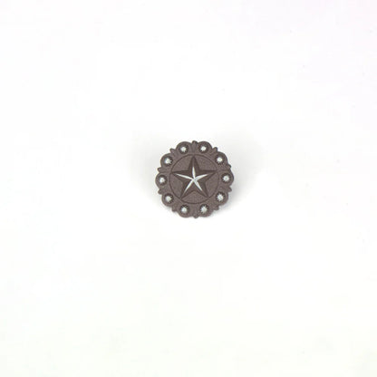 IVAN Berry Star Concho Antique Silver Rust 25mm (1") / Mollies New Zealand