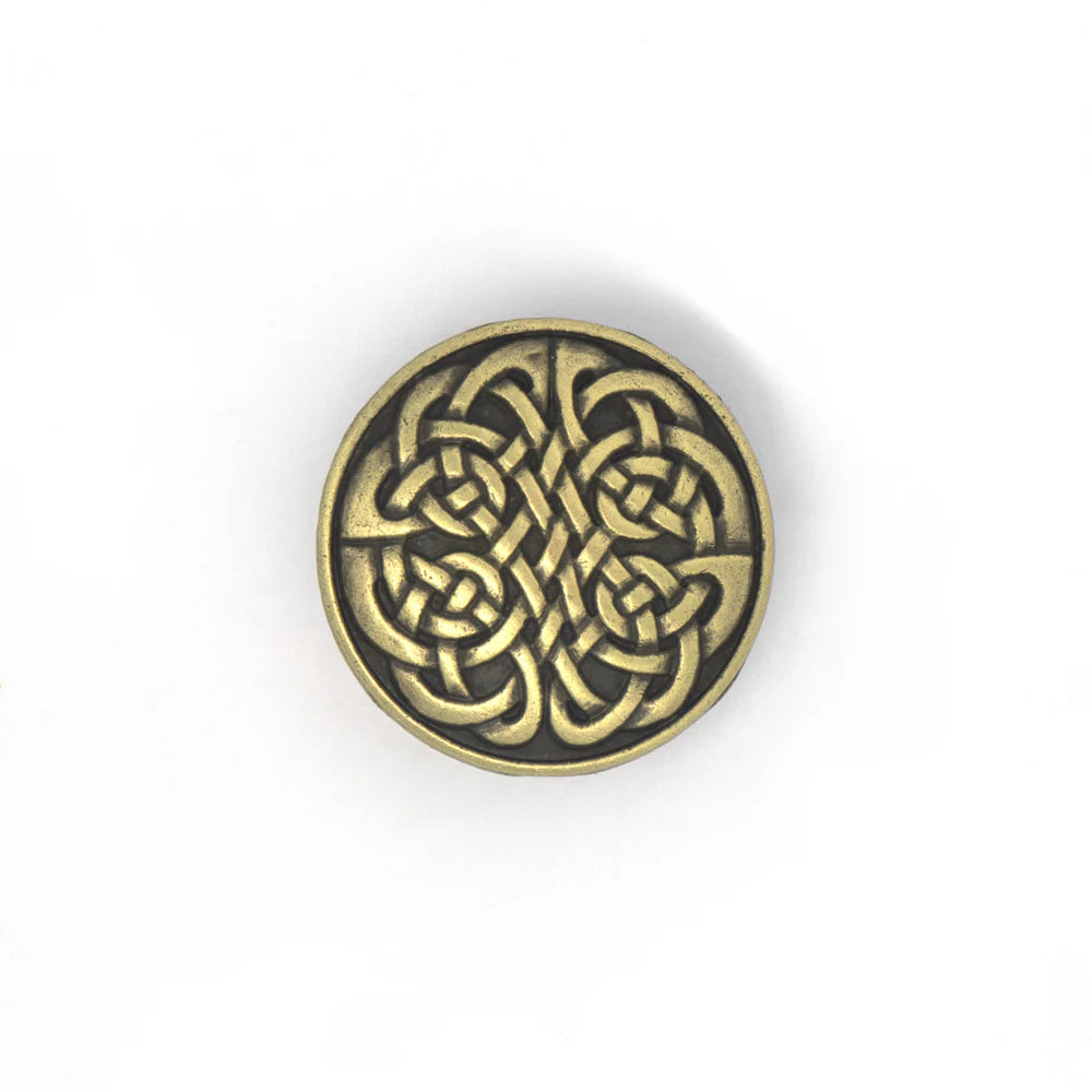 IVAN Celtic Knot Concho Antique Brass 30mm (1-1 4") / Mollies New Zealand