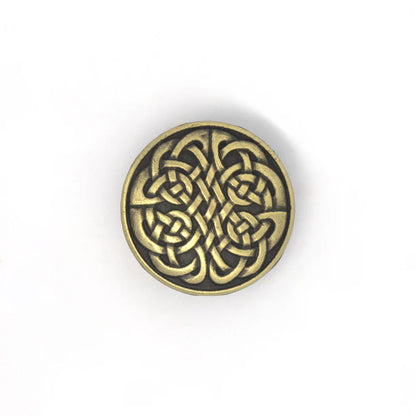 IVAN Celtic Knot Concho Antique Brass 30mm (1-1 4") / Mollies New Zealand