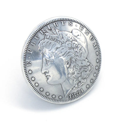 IVAN Morgan Dollar Concho Antique Silver Liberty 38mm (1-1 2") / Mollies New Zealand