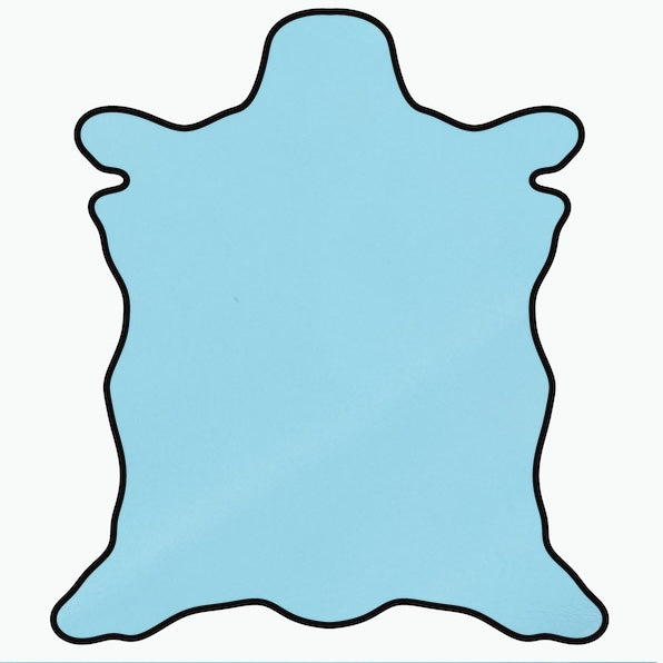 LEATHER Chrome Tanned Calfskin Hide 1oz Light Blue / Mollies New Zealand