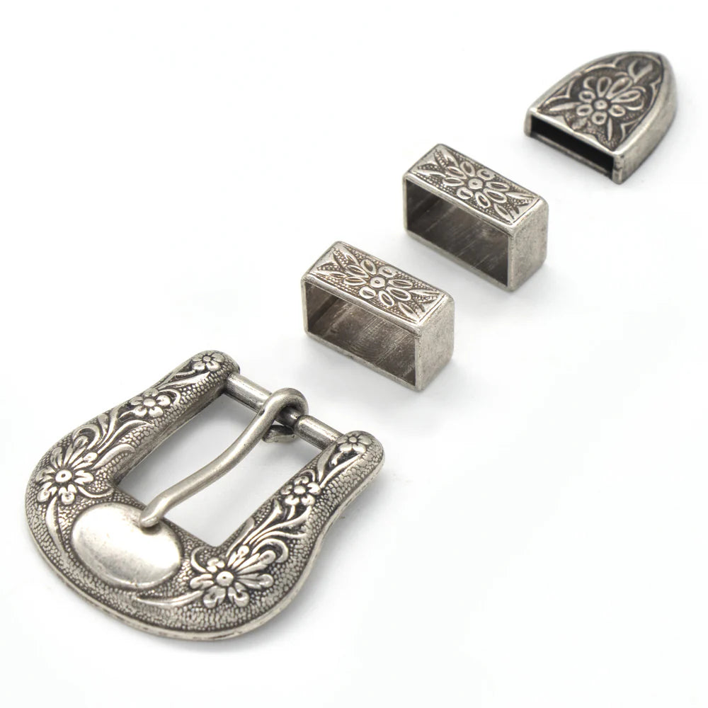 IVAN Lotus Buckle Set Antique Silver 20mm (3 4") / Mollies New Zealand