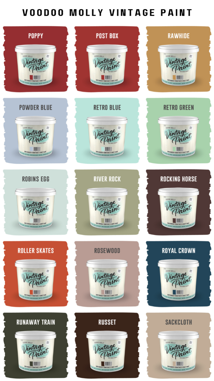 Vintage Paint Colour Chart / Mollies New Zealand