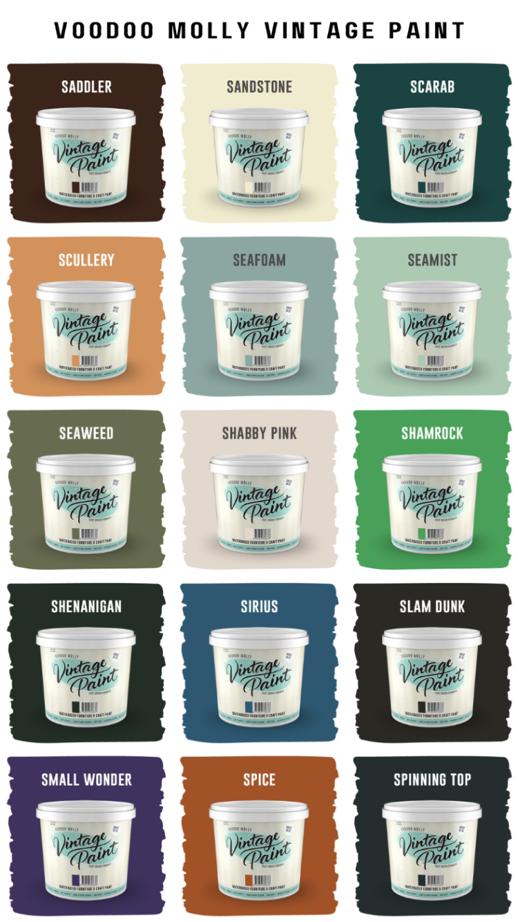 Vintage Paint Colour Chart / Mollies New Zealand