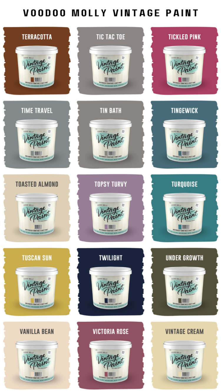 Vintage Paint Colour Chart / Mollies New Zealand