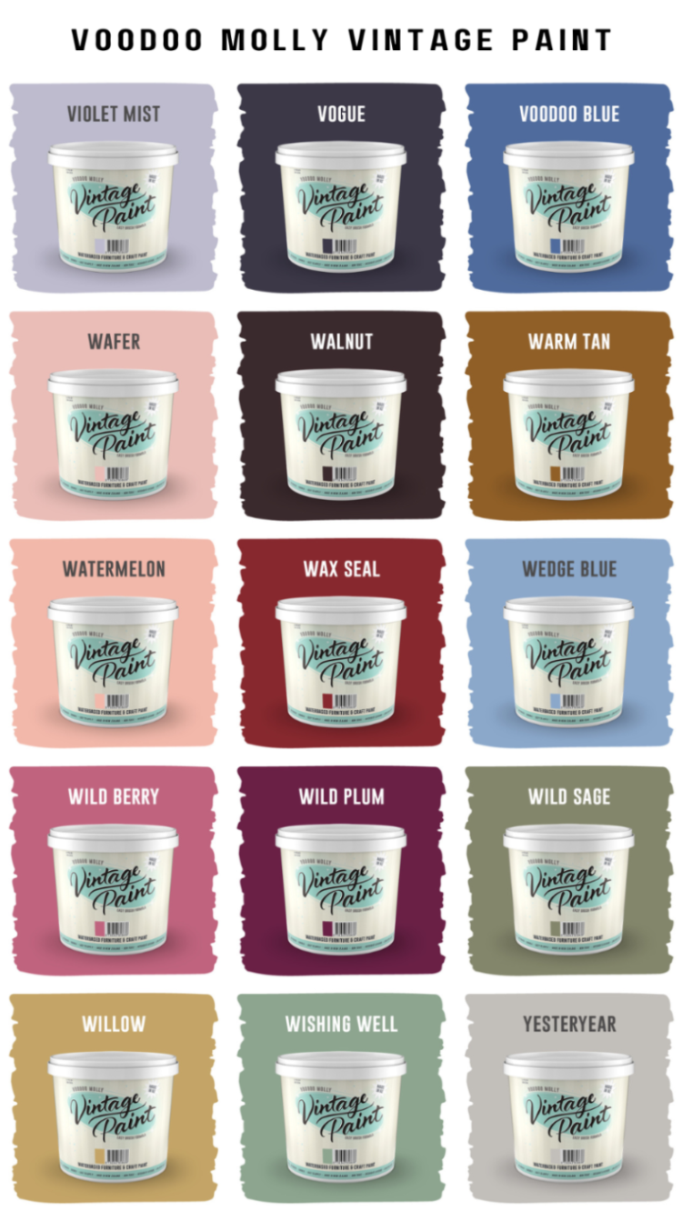 Vintage Paint Colour Chart / Mollies New Zealand