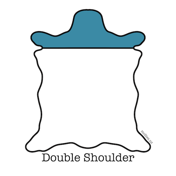 LEATHER Veg Tanned Split / Double Shoulder / Mollies New Zealand