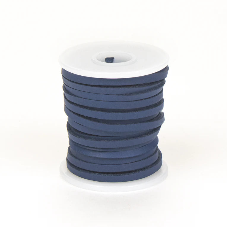 MAKERAID Veg Tan Leather Lacing 4mm 10.9m Navy Blue / Mollies New Zealand