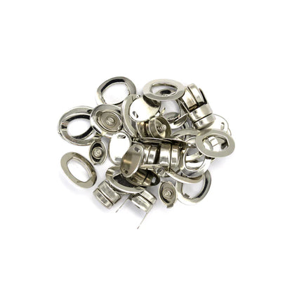 IVAN Oval Turn Lock Nickel Plate 29mm (1-1 8") 10 Pack / Mollies New Zealand