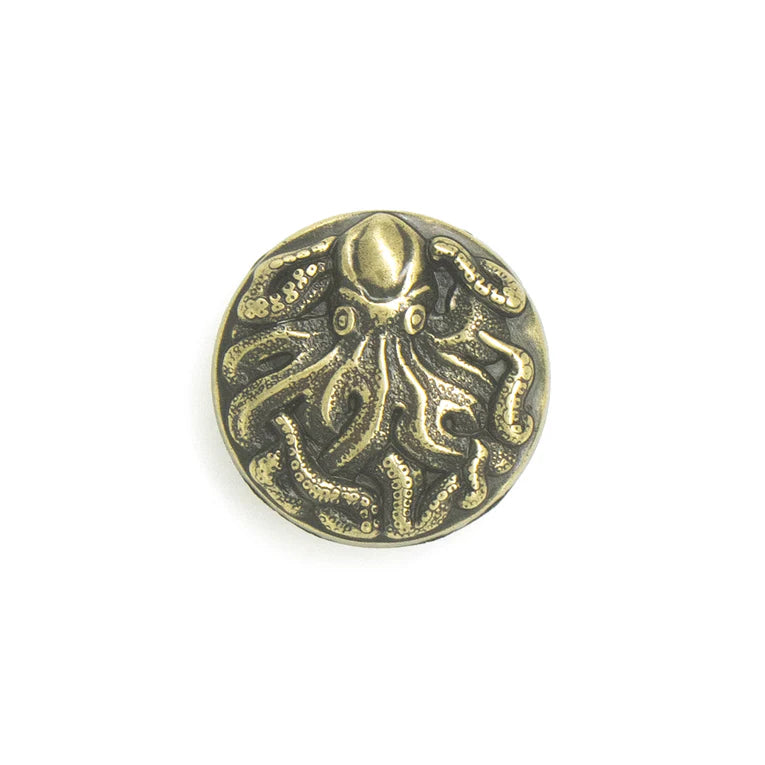 IVAN Octopus Concho Old English Brass 28mm (1-1 8") / Mollies New Zealand
