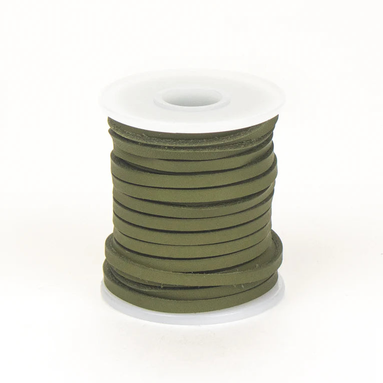 MAKERAID Veg Tan Leather Lacing 4mm 10.9m Olive / Mollies New Zealand