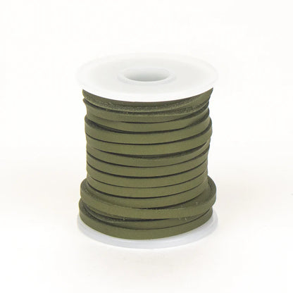 MAKERAID Veg Tan Leather Lacing 4mm 10.9m Olive / Mollies New Zealand