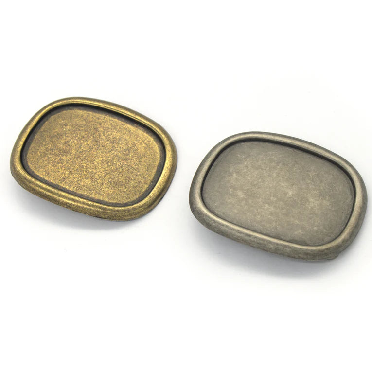 IVAN Oval Raised Edge Buckle Blank / Mollies New Zealand