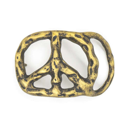 IVAN Peace Trophy Buckle Antique Brass 38mm (1-1 2") / Mollies New Zealand