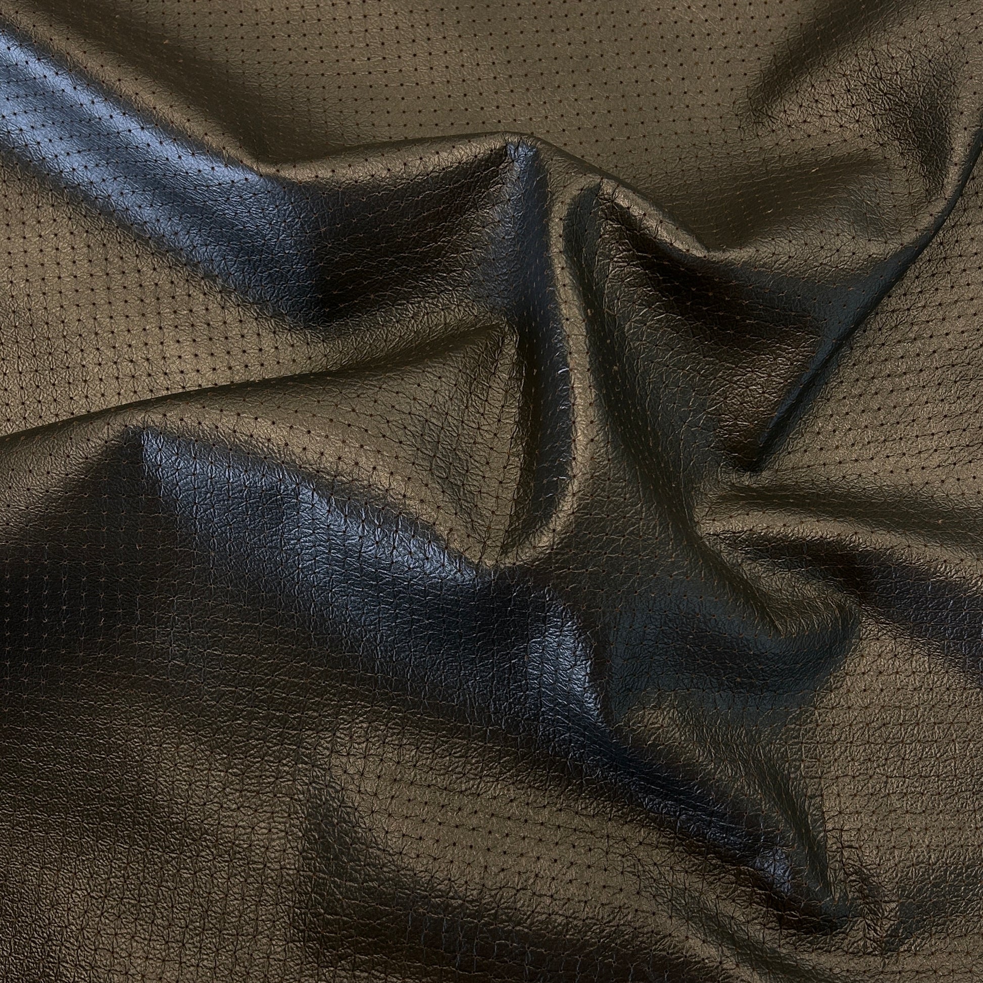 LEATHER / Chrome Tan Perforated / Side 2.85m2 3-4oz Dark Brown / Mollies New Zealand