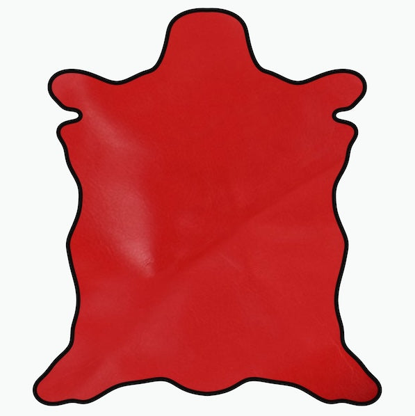 LEATHER Chrome Tanned Calfskin Hide 1oz Red / Mollies New Zealand