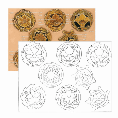 MAKERAID Embossed Pattern Floral Rounders / Mollies New Zealand