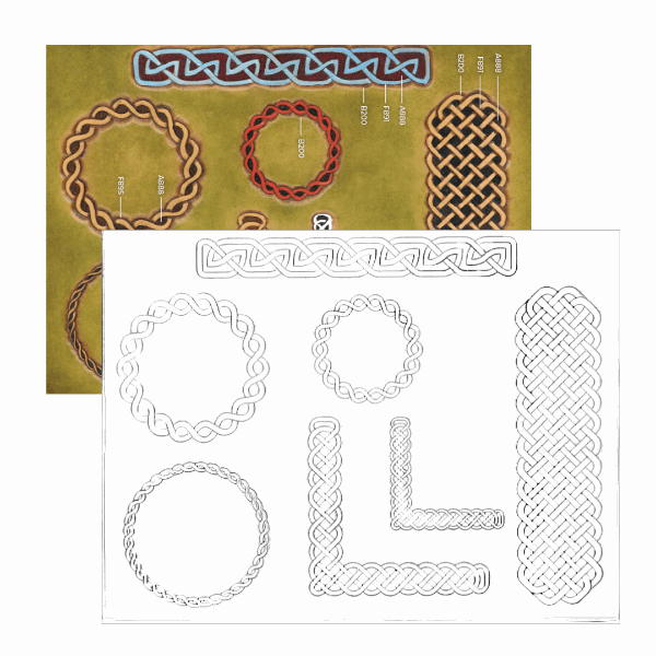 MAKERAID Embossed Pattern Celtic Circles & Borders / Mollies New Zealand