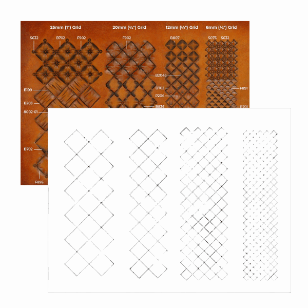 MAKERAID Embossed Pattern Stamping Grids | Mollies Make & Create NZ