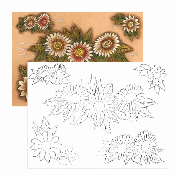 MOLLIES New Zealand / MAKERAID Embossed Pattern Floral Corners #2