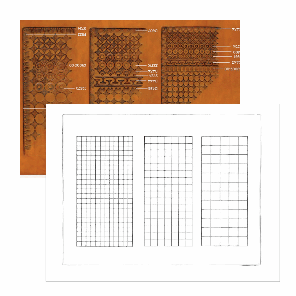 Square Emboss Design Grid MAKERAID Embossed Pattern Geometric Stamping Grids | Mollies Make ...