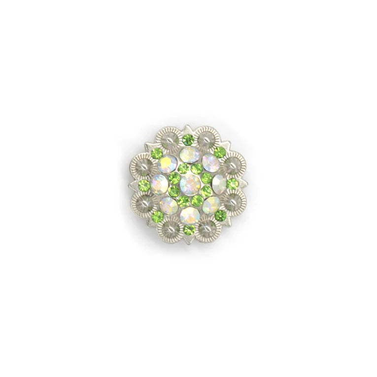 IVAN Rhinestone Concho Green 36mm (1-3 8") / Mollies New Zealand