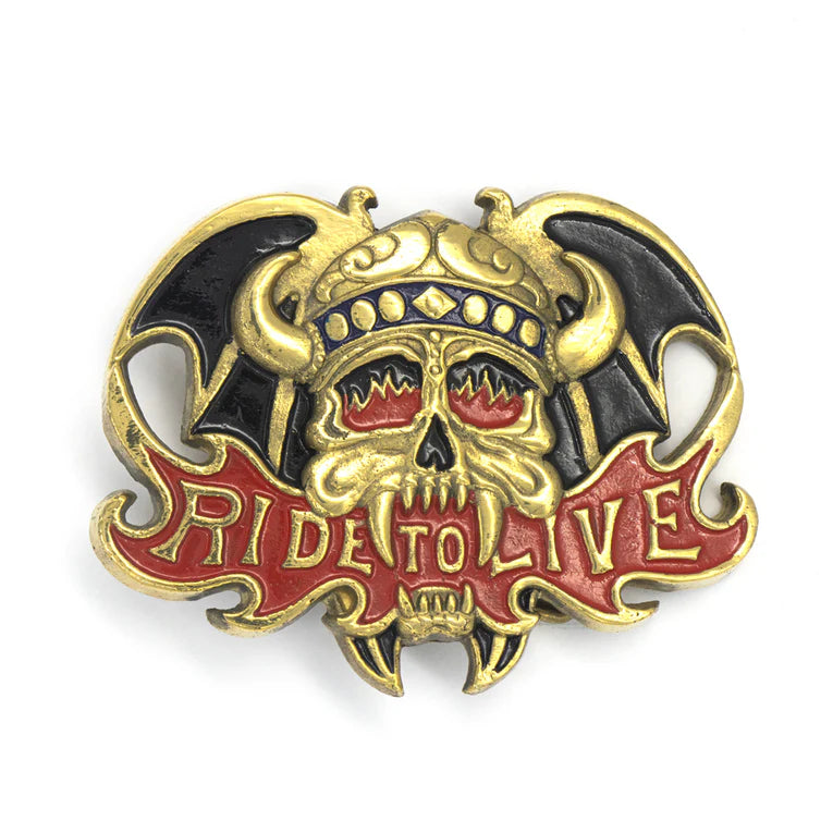 IVAN Ride To Live Trophy Buckle Solid Brass 38mm (1-1 2") / Mollies New Zealand