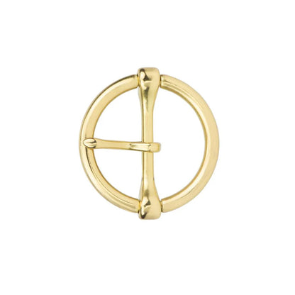 IVAN Round Center Bar Buckle Brass Plate 32mm (1-1 4") / Mollies New Zealand