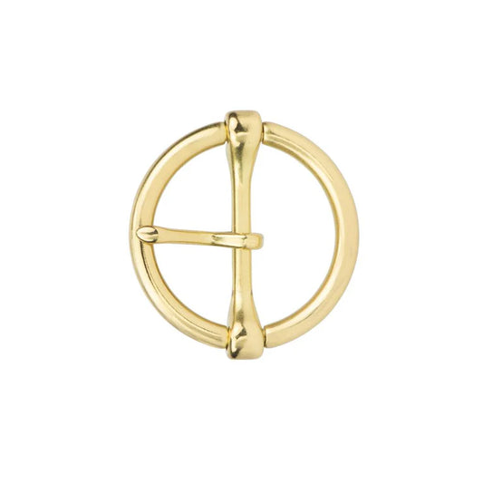 IVAN Round Center Bar Buckle Brass Plate 32mm (1-1 4") / Mollies New Zealand