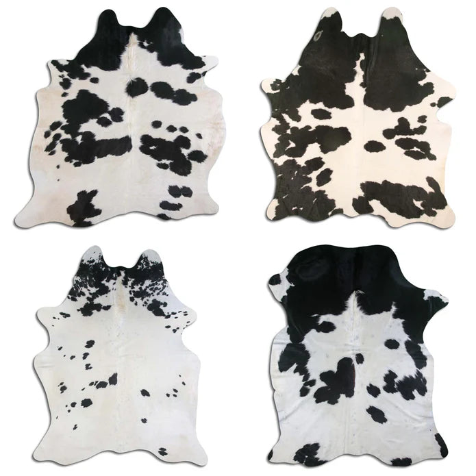 SKIN Hair On Cowhide Black & White 4-5oz / Mollies New Zealand