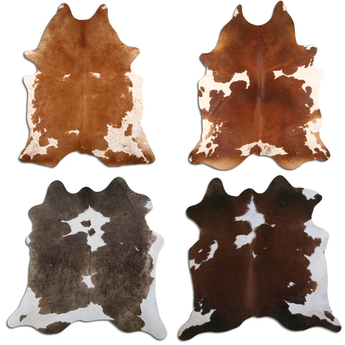SKIN Hair On Cowhide Brown & White 4-5oz / Mollies New Zealand