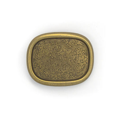 IVAN Sheridan Oval Raised Edge Buckle Blank Antique Brass 38mm (1-1 2") / Mollies New Zealand