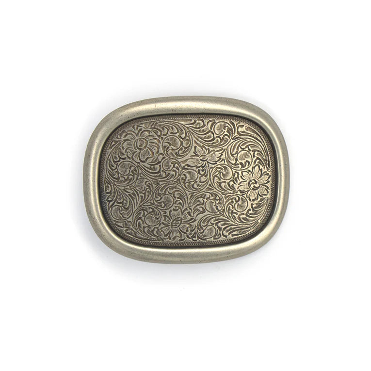 IVAN Sheridan Oval Raised Edge Buckle Blank Antique Nickel 38mm (1-1 2") / Mollies New Zealand