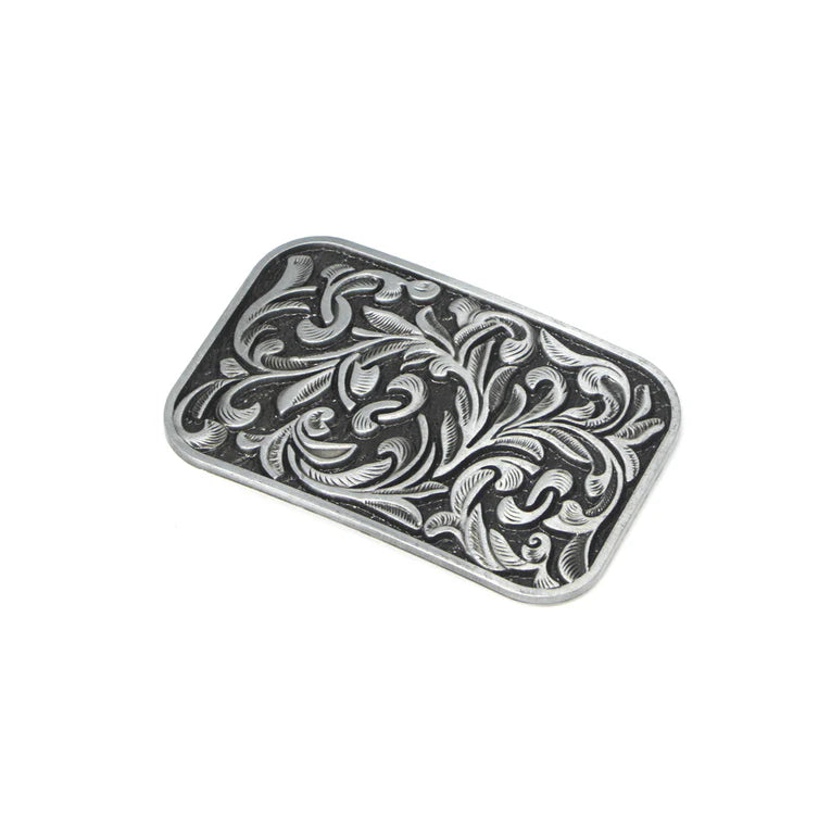 IVAN Sheridan Rectangle Trophy Buckle Antique Nickel 38mm (1-1 2") / Mollies New Zealand