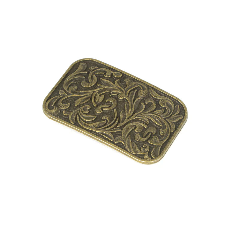 IVAN Sheridan Rectangle Trophy Buckle Antique Brass 38mm (1-1 2") / Mollies New Zealand