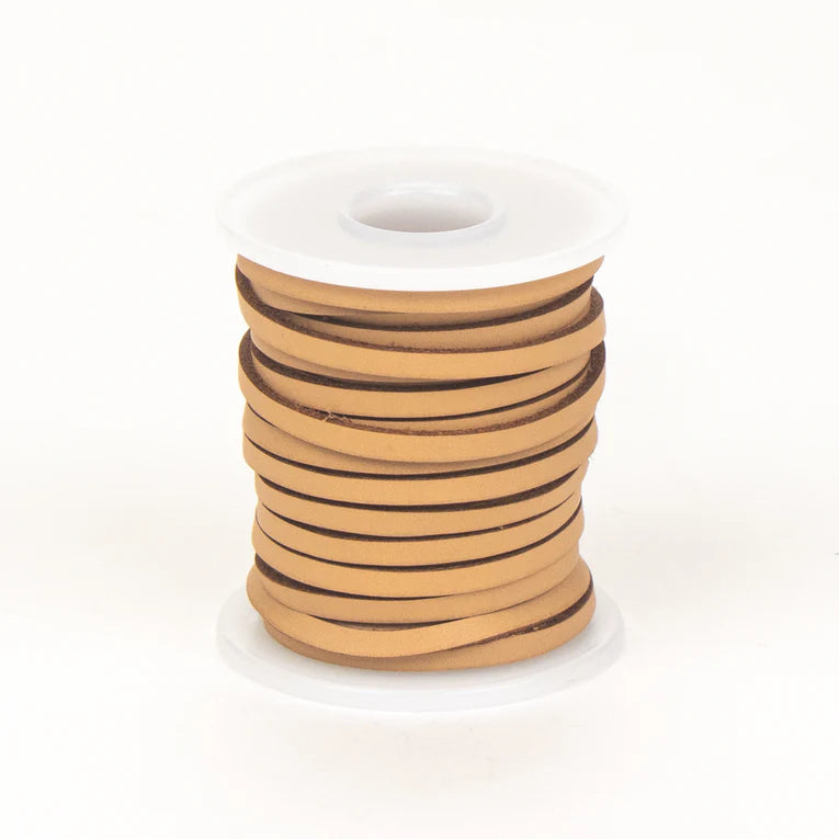 MAKERAID Veg Tan Leather Lacing 4mm 10.9m Tan / Mollies New Zealand