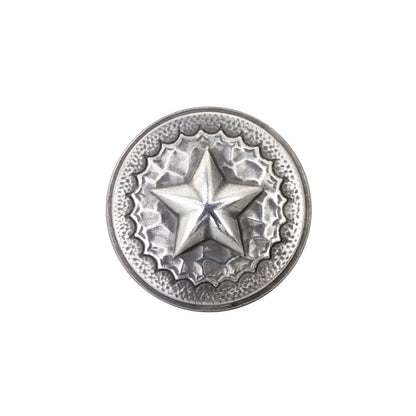 IVAN Hammered Texas Star Concho Antique Silver 32mm (1-1 4") / Mollies New Zealand