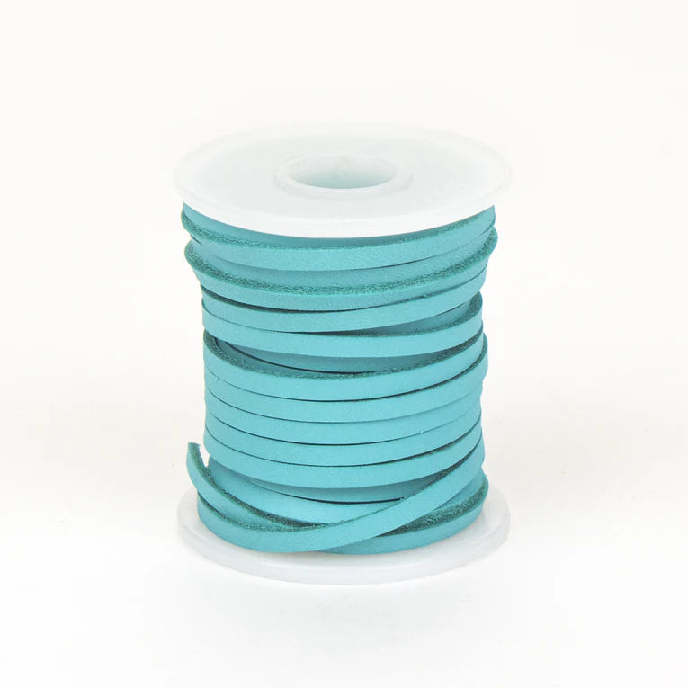 MAKERAID Veg Tan Leather Lacing 4mm 10.9m Turquoise / Mollies New Zealand