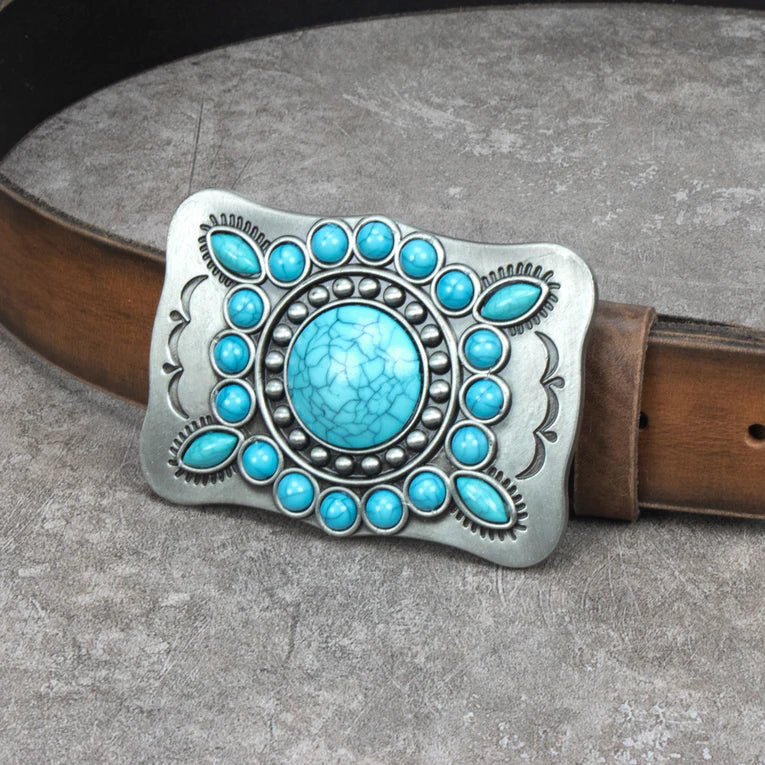 IVAN Turquoise Stone Plaque Trophy Buckle / Mollies New Zealand