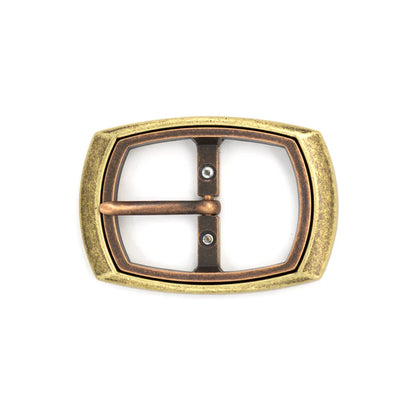 IVAN Two Tone Legend Center Bar Buckle Antique Brass Antique Copper 38mm (1-1 2") / Mollies New Zealand