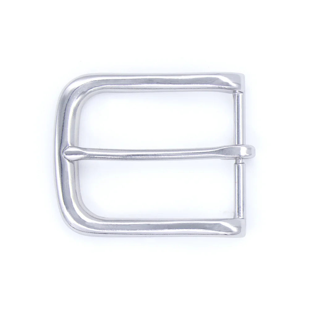 IVAN Wave End Bar Buckle Nickel Plate 40mm (1-1 2") / Mollies New Zealand