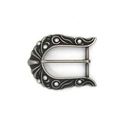 IVAN Western Crystal End Bar Buckle Antique Nickel 38mm (1-1 2") / Mollies New Zealand