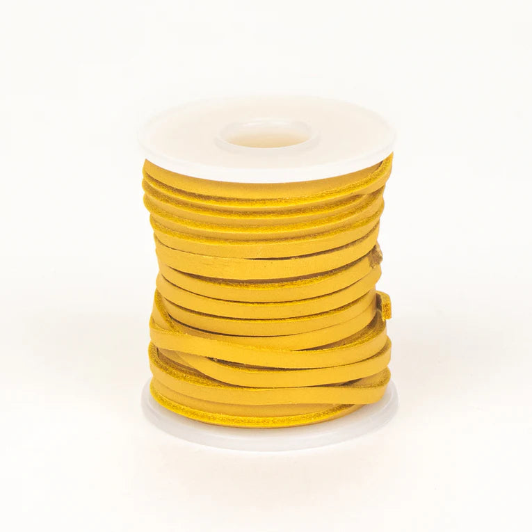 MAKERAID Veg Tan Leather Lacing 4mm 10.9m Yellow / Mollies New Zealand