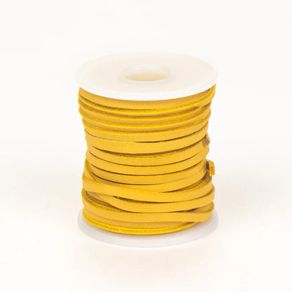 MAKERAID Veg Tan Leather Lacing 4mm 10.9m Yellow / Mollies New Zealand